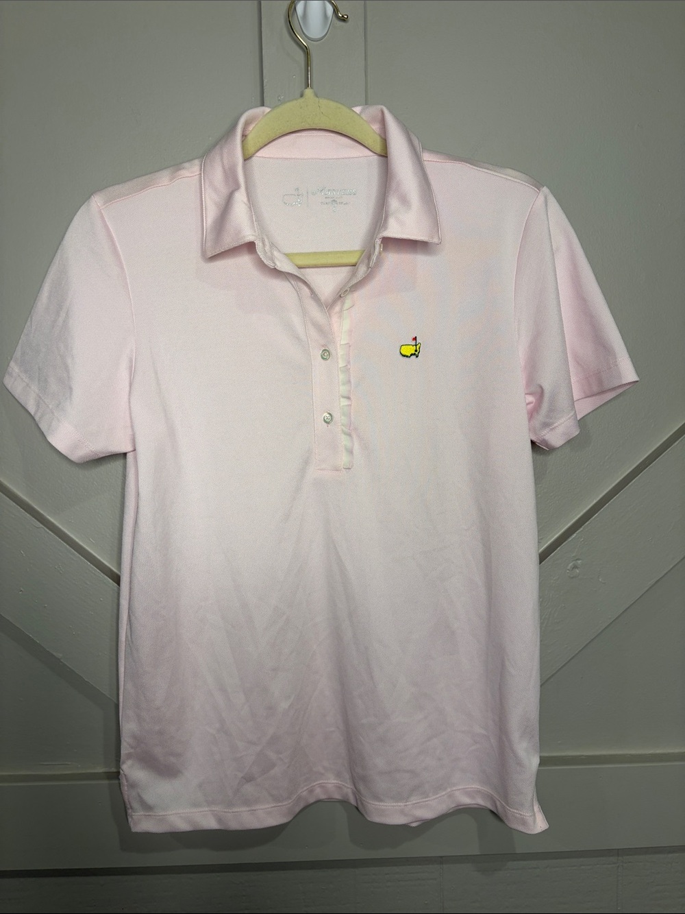 Masters Tournament Women’s Golf Polo Shirt Light Pink Performance Tech Small